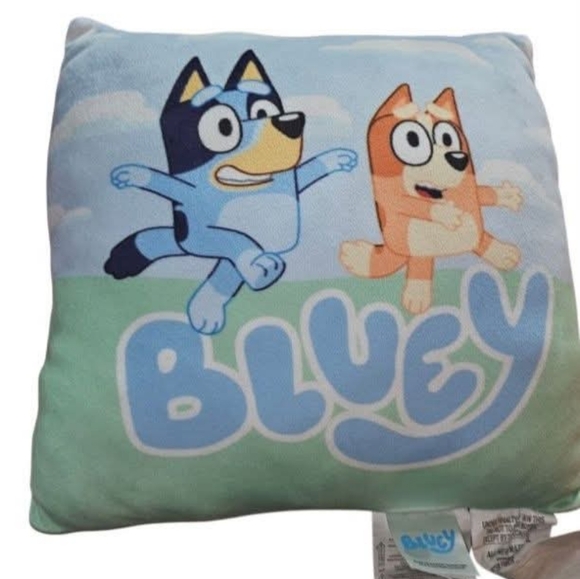 Kids Boys Girls Blue Square Pillow 10" - Picture 1 of 1